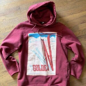 Golden Goose Burgundy Graphic Hoodie